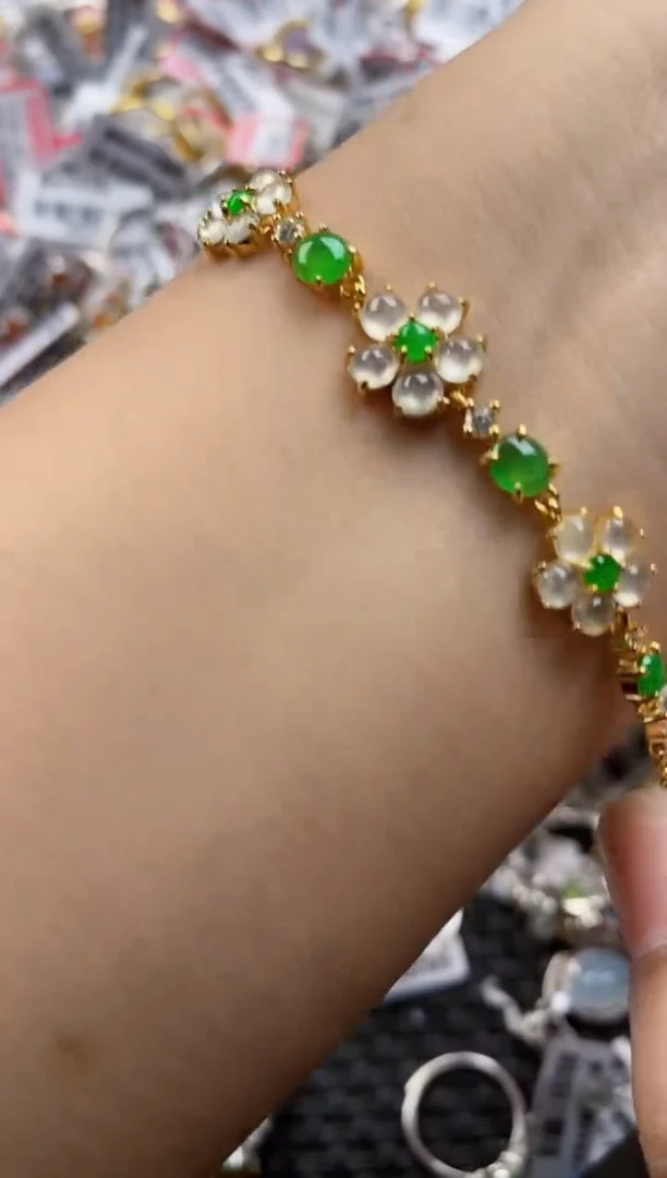 翡翠戒指银S925镶嵌1010      6