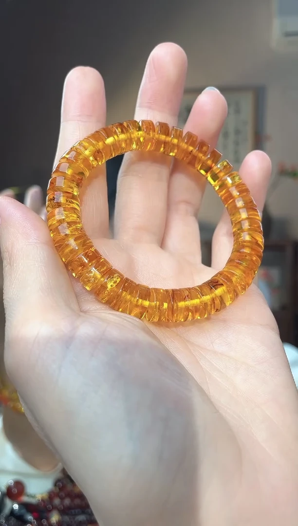 裸石琥珀未镶嵌10+ 花珀直切