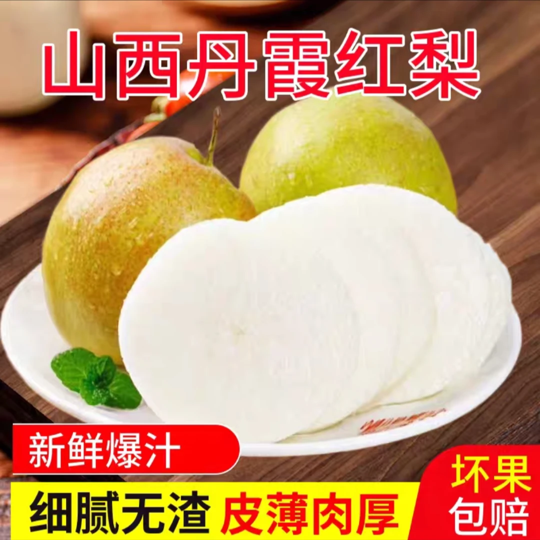 头茬丹霞红酥梨香梨应季新鲜水果皮薄核小脆甜汁水多甘甜香酥爽口