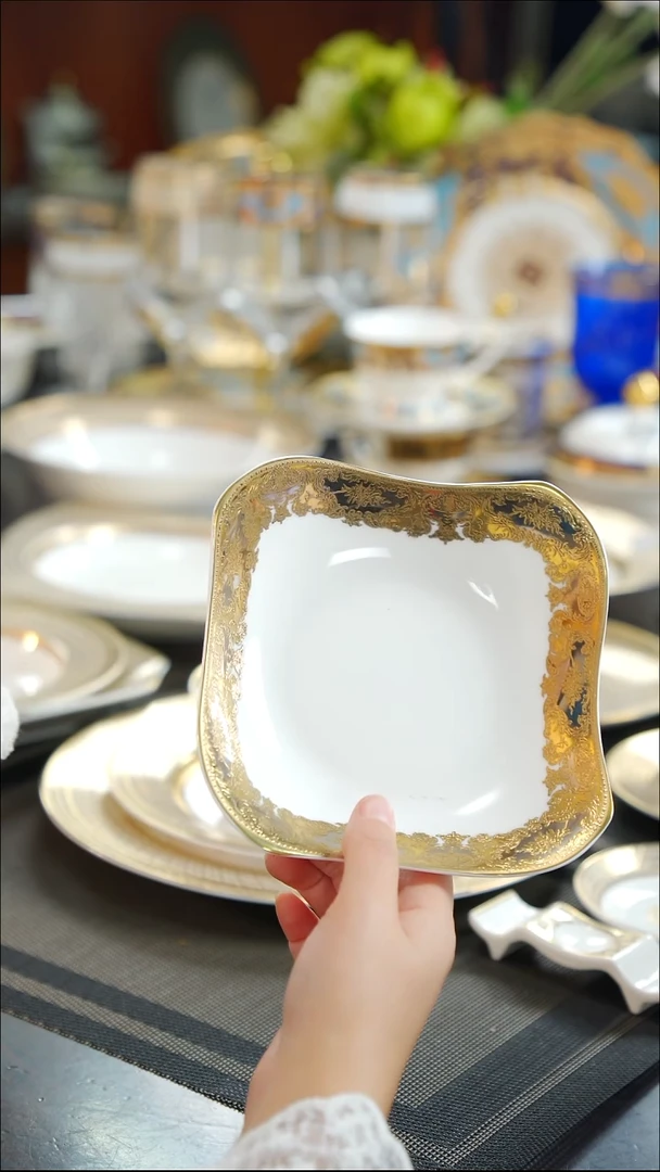 瓷片6寸方形沙拉碗2个福利价