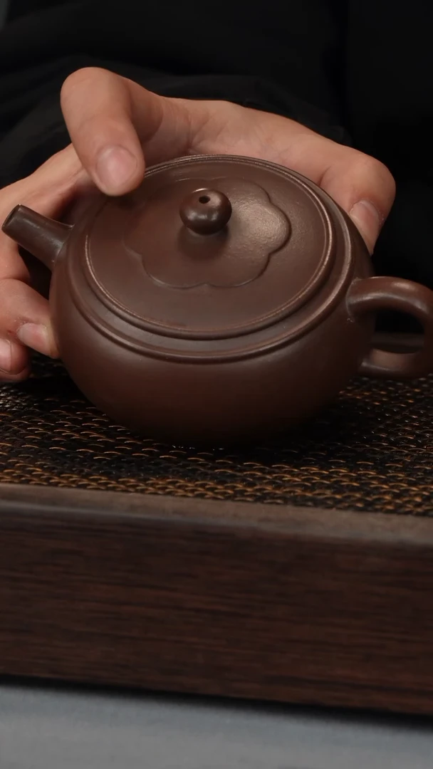 【闪购商品】梅花周盘 老紫泥（637号）