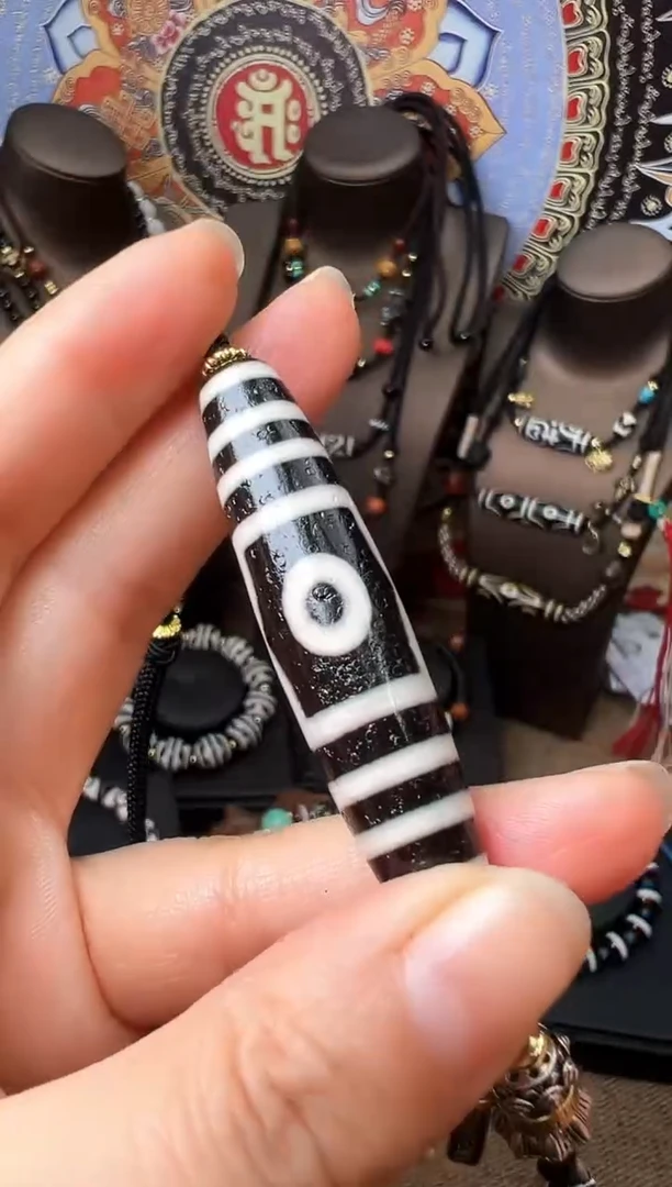 非金属珐琅高货黑白三眼锁骨288