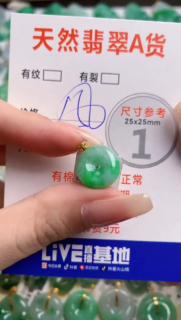 翡翠18K金镶嵌颈饰0329674491