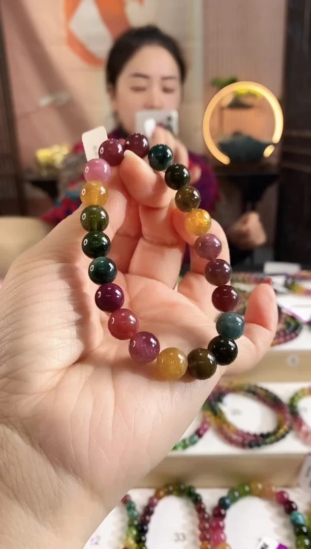 未镶嵌手链碧玺G2413单圈颜色微差发1