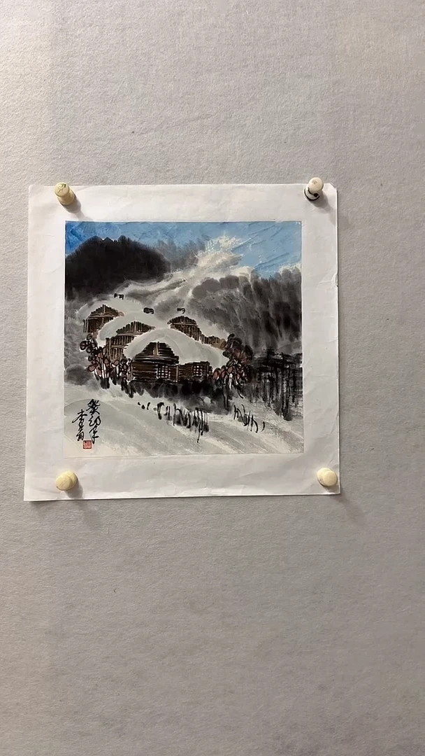 国画李贵老师绘画作品-1平尺精品山水