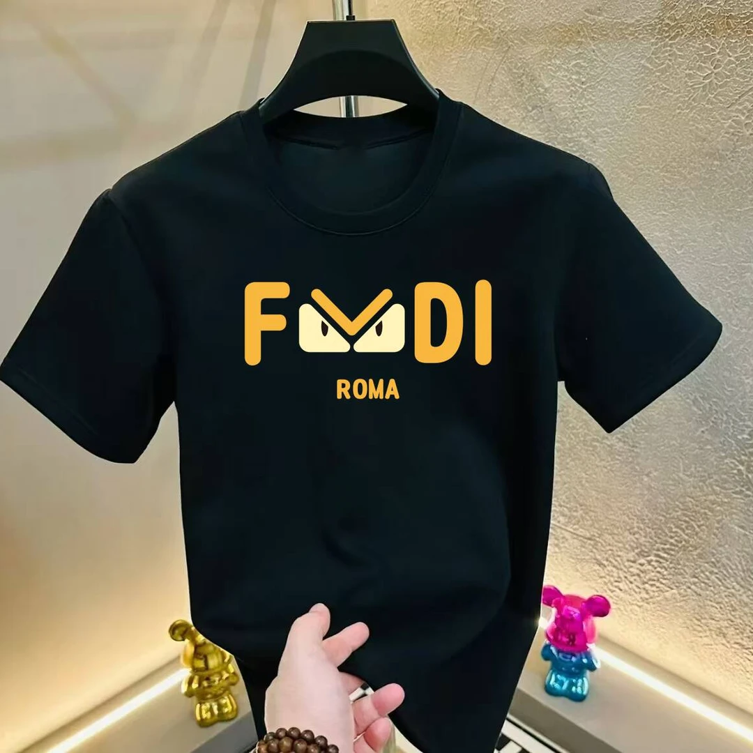 XY潮流短袖男士时尚夏季黑色半袖印花圆领春夏百搭休闲纯棉T恤