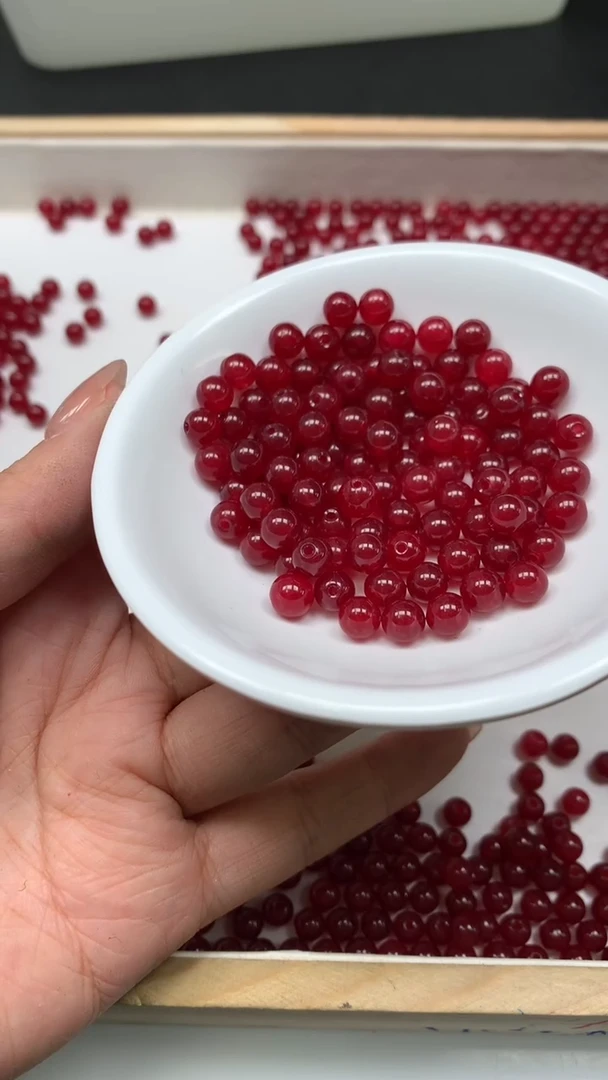 未镶嵌散珠碧玺E578 鸽血红碧玺6mm30个6.8元