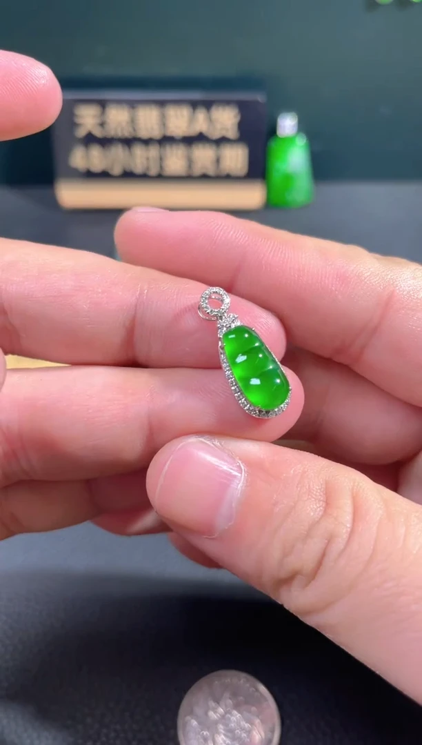 【闪购商品】翡翠颈饰18K金镶嵌翡翠