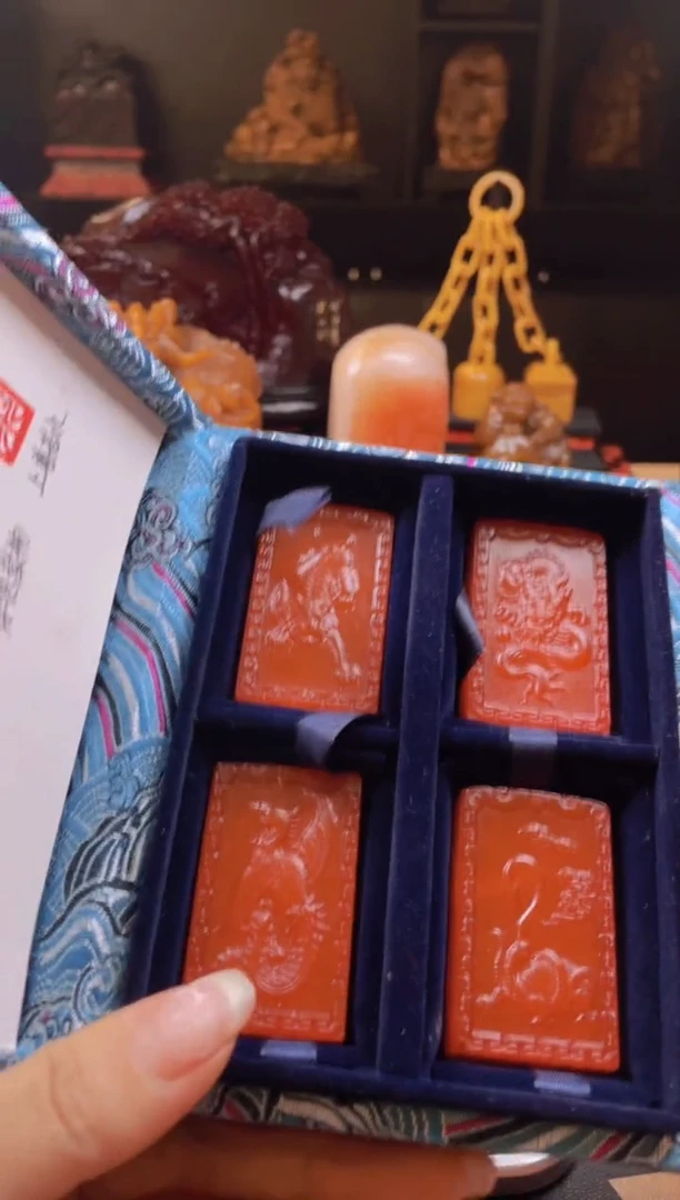 【闪购商品】寿山石印石田黄死神是套盒