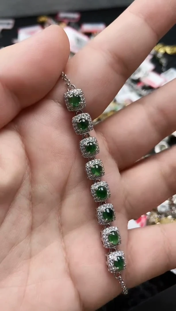 【闪购商品】翡翠戒指银S925镶嵌2222222-9