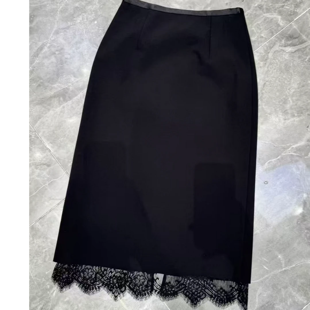 LAU+【蕾丝25】静奢 ins 拼接蕾丝  原创设计师新款女装半身裙