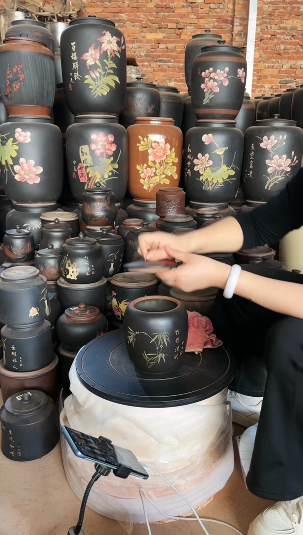 【闪购商品】壶瑕疵茶叶罐花生彩填  796