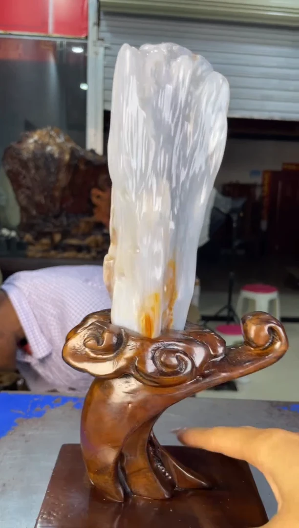 未镶嵌摆件硅化玉48