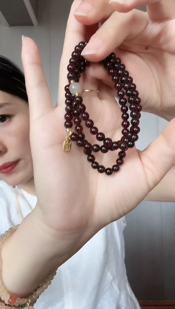 未镶嵌颈饰石榴石石榴石多圈手链卡5-6MM多样性发一件