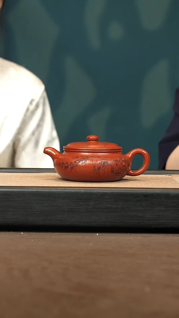 茶壶紫砂【P006】扁腹260c RH