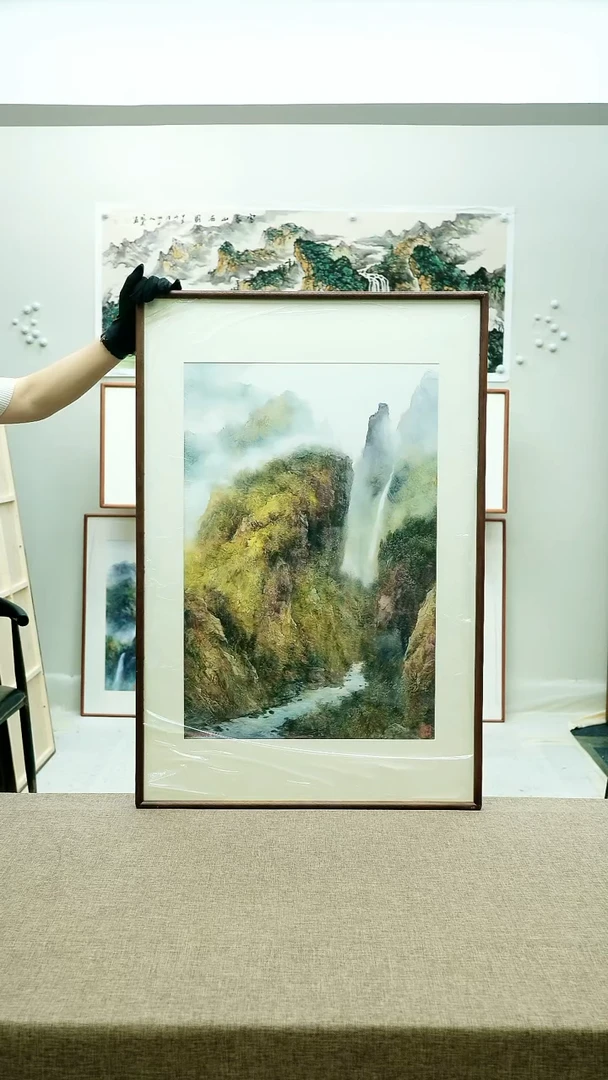 国画62*92徐正道手绘山水带框
