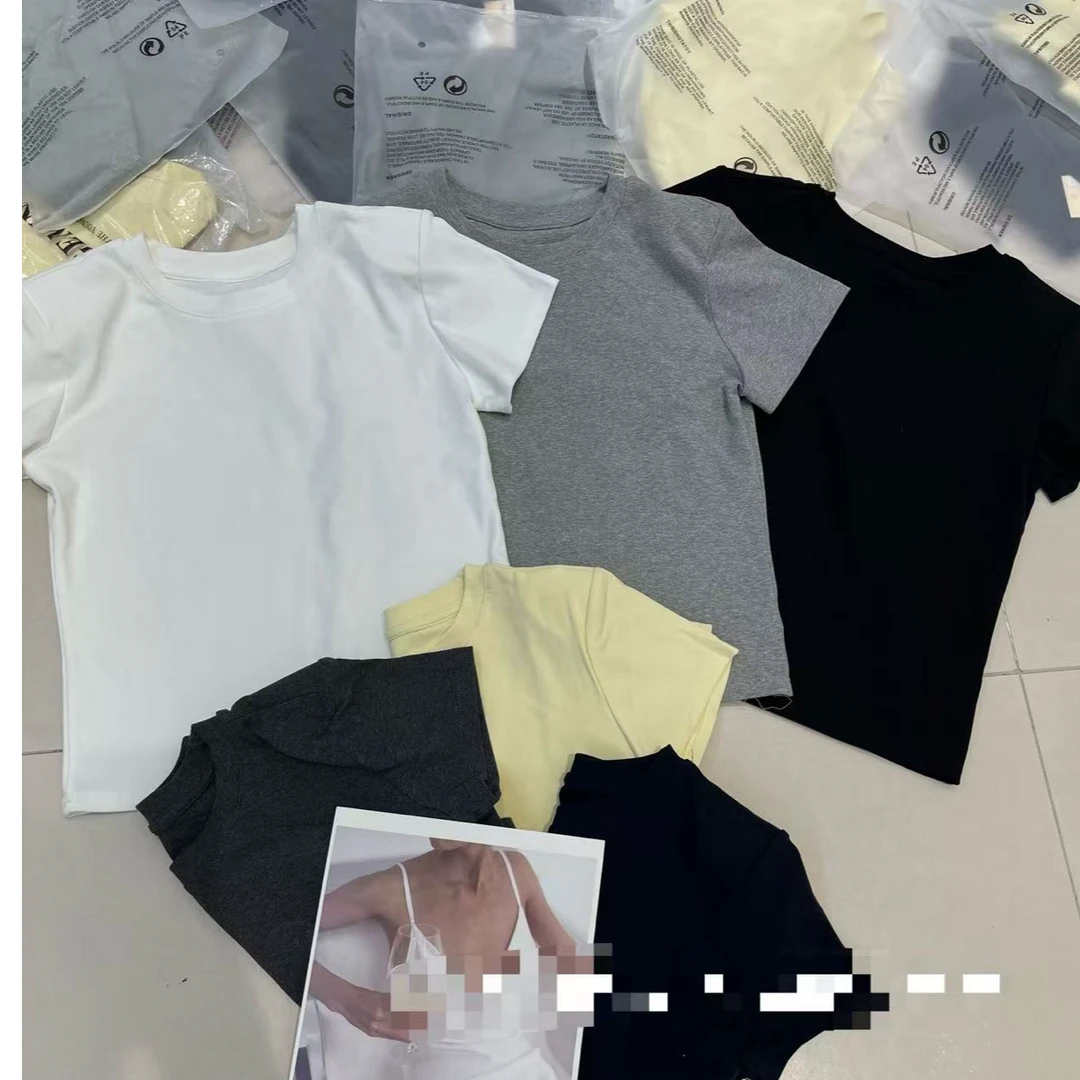 小版修身垫肩T恤