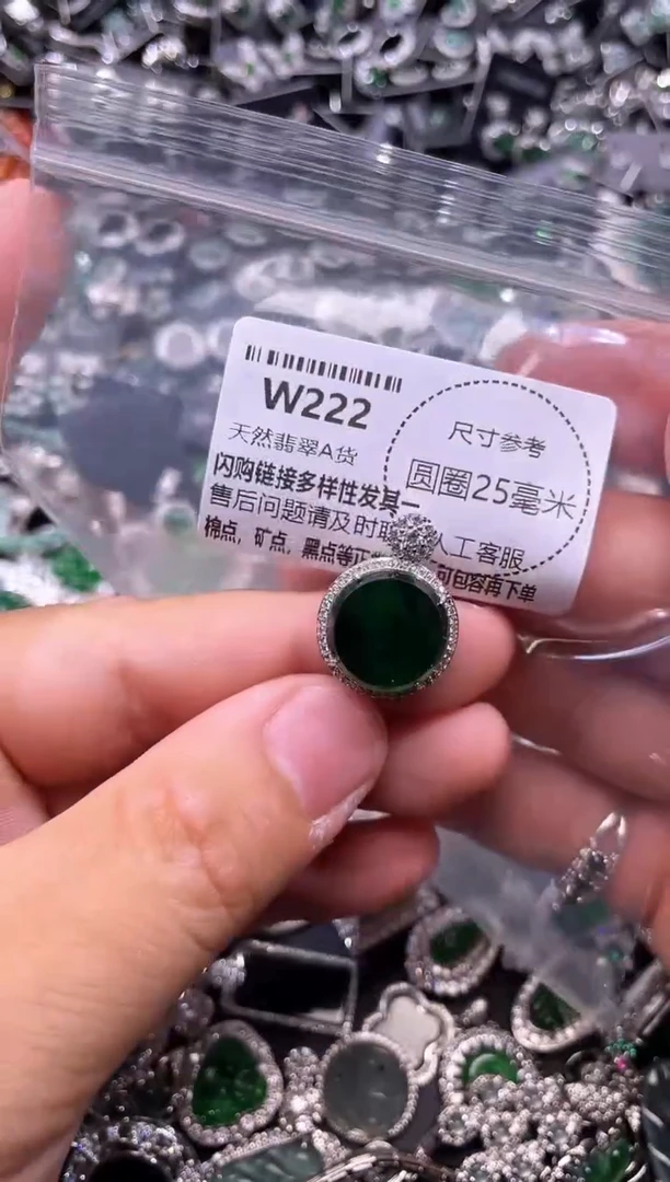 翡翠未镶嵌颈饰W222吊坠