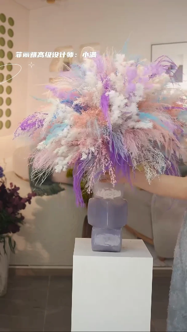 陶瓷花瓶+花束一套