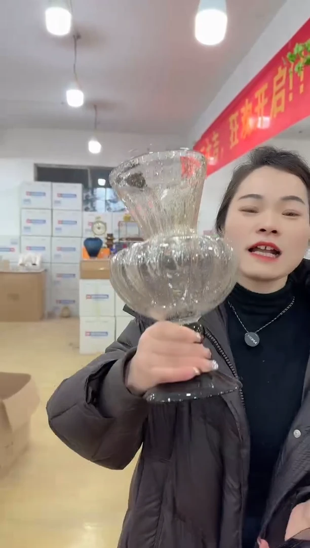 【闪购商品】无铅玻璃甄选花器-d-早12