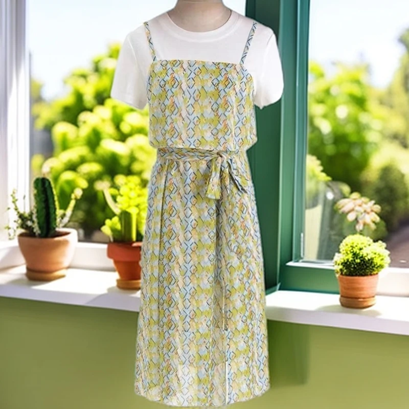 087#【木兮兮专属】2024年夏季新气质洋气百搭中长款连衣裙显瘦