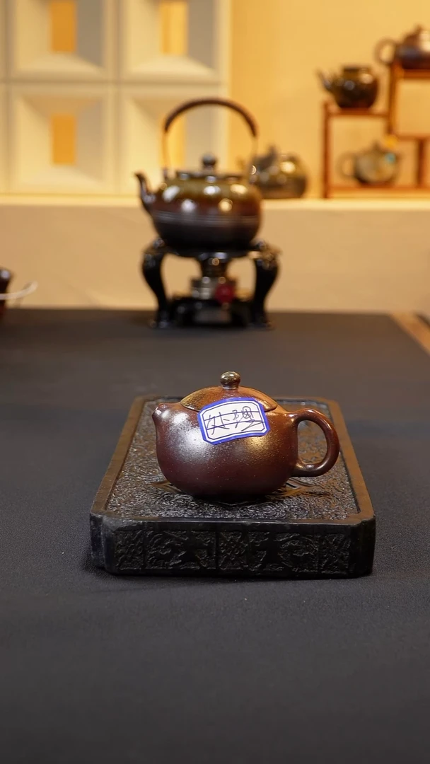 茶壶紫砂纯自然紫砂柴烧