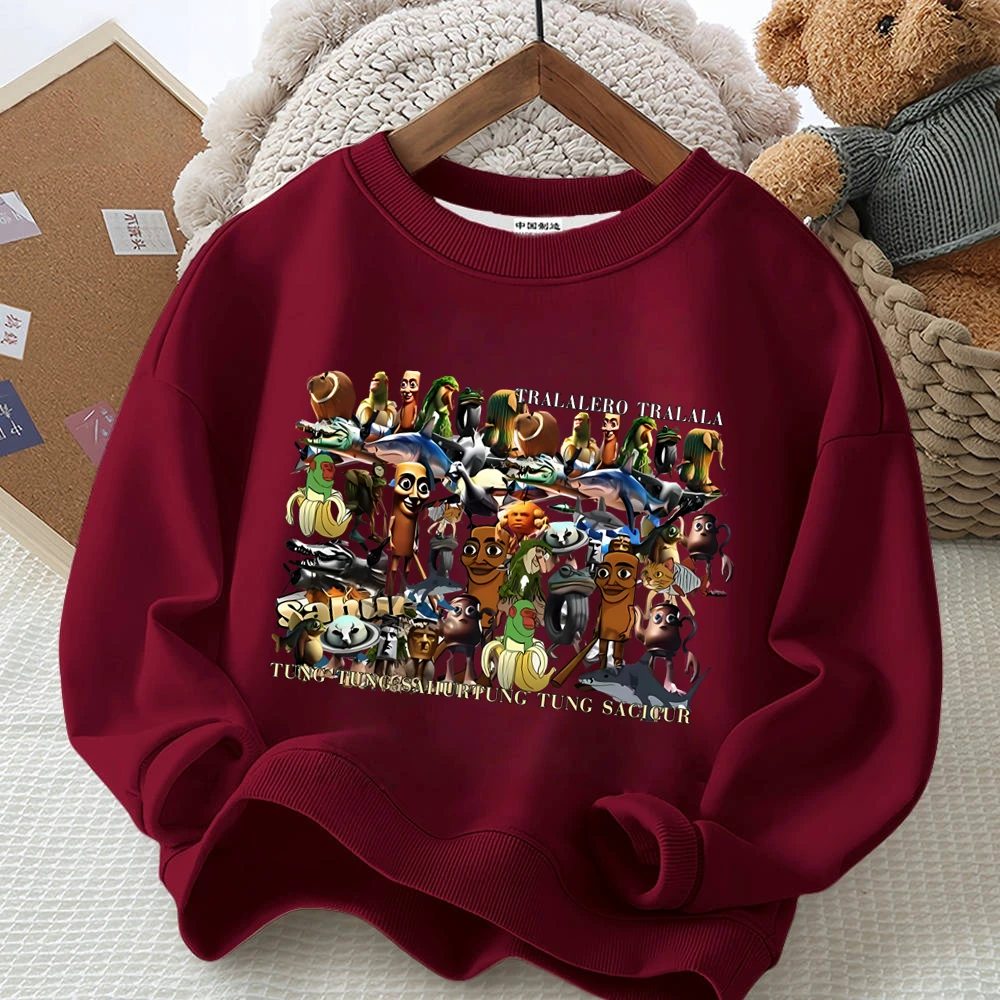 美国山海经通通哥木棍人童装潮牌周边衣服男童卫衣上衣外穿儿童