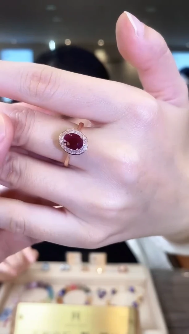 戒指银S925镶嵌红宝石09