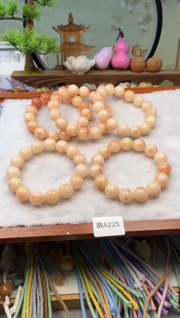 【闪购商品】菩提根/象牙果手串瑕A225圆珠15mm一串随机