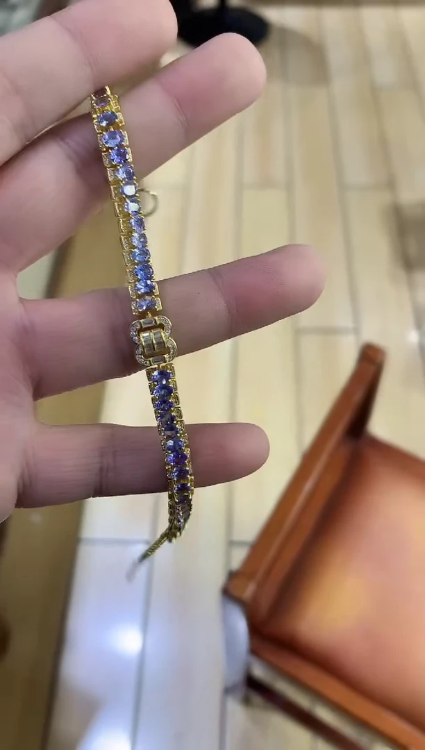 【闪购商品】坦桑石手链银S925镶嵌.........