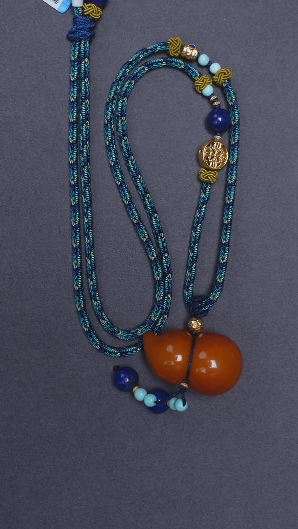 未镶嵌颈饰琥珀老蜡花蜡吊坠