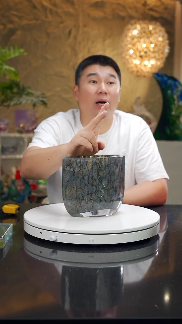 手工艺品琉璃别****气福利灰色花瓶