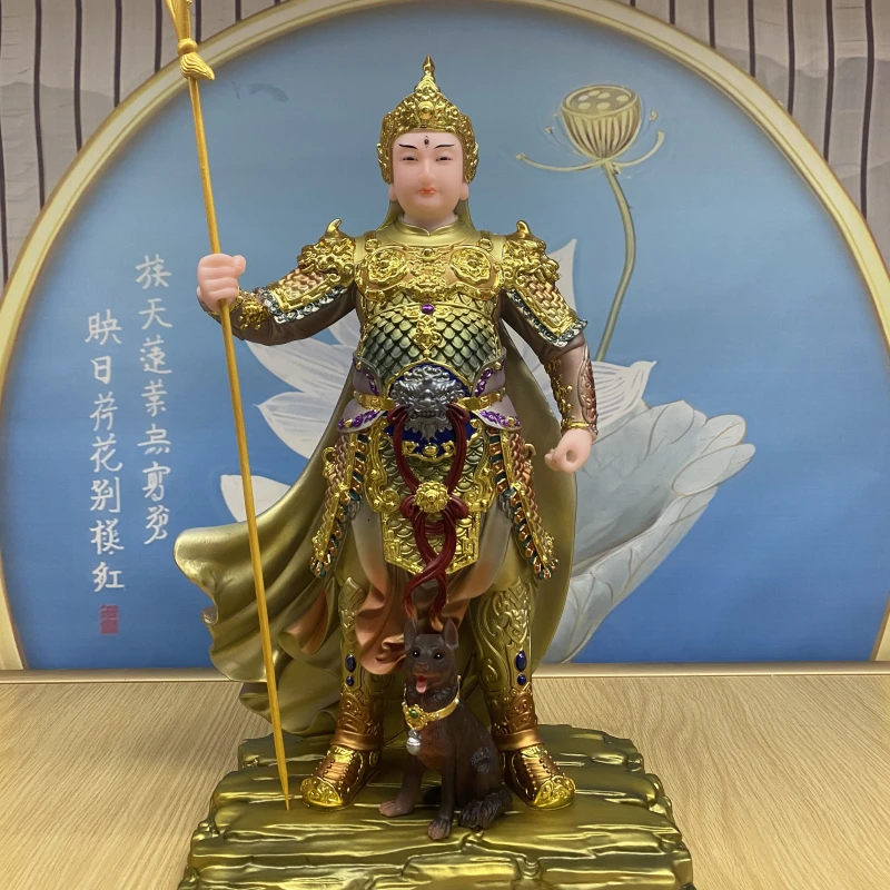 二郎神杨戬杨二郎合成汉白玉桌面摆件