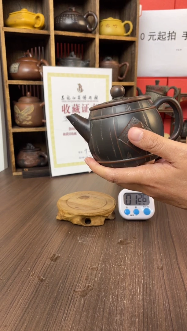 庚****好钦州坭兴陶手工壶直播（钟）