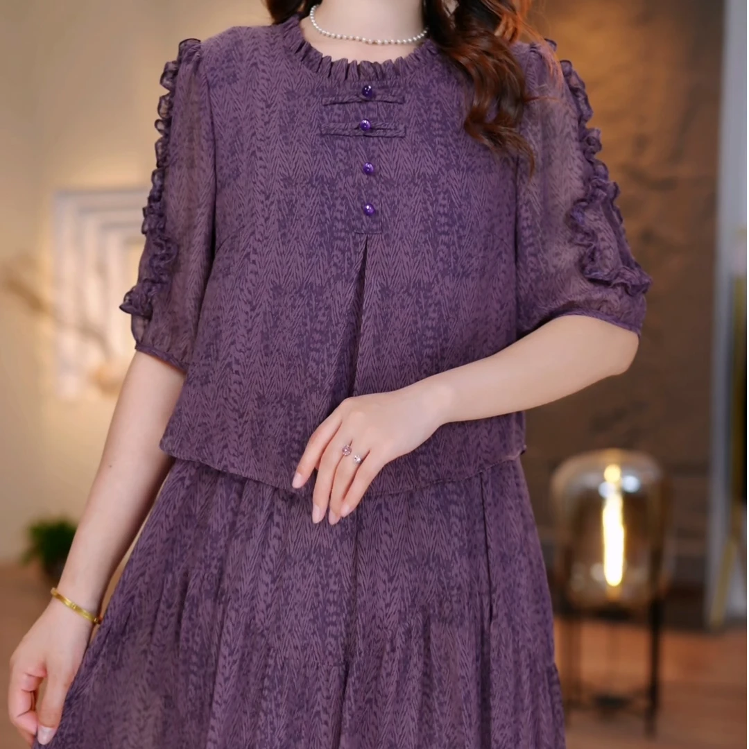 2025春夏新款连衣裙大码女装时尚连衣裙加肥加大遮肉显瘦裙（橙）