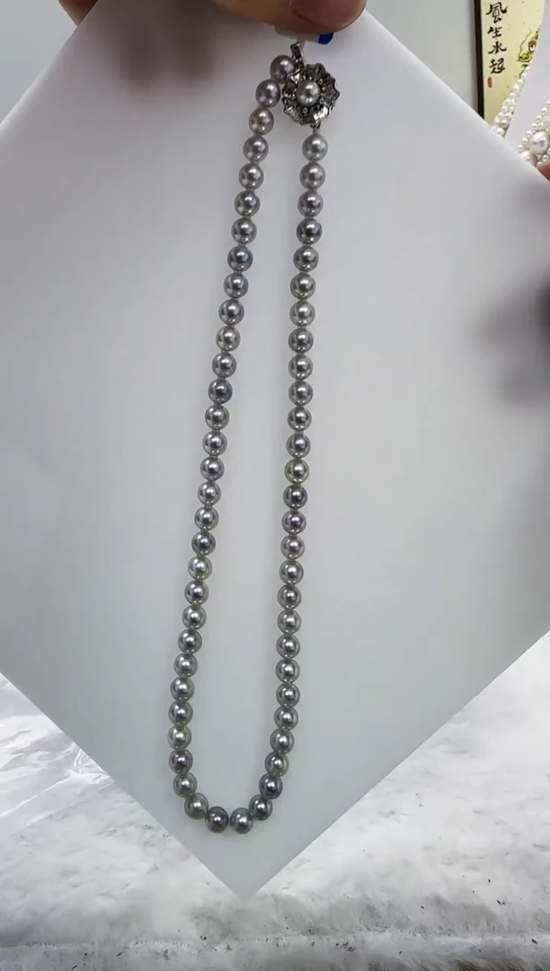 【闪购商品】海水珍珠DA未镶嵌t898 灰珠串6