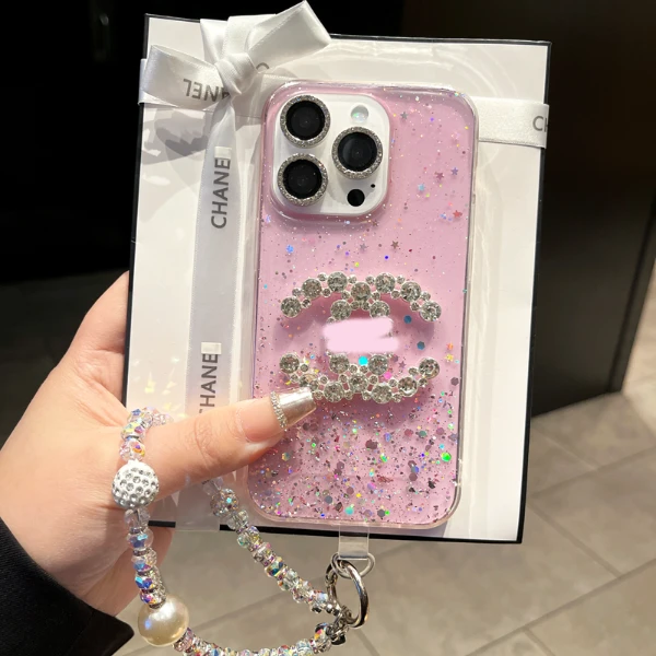 适用苹果华为荣耀oppo/vivo小米手机壳星空银箔闪粉软壳防摔手链