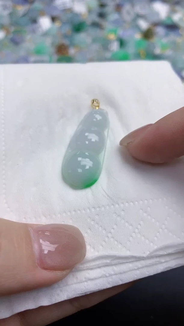 【闪购商品】翡翠颈饰18K金镶嵌天然缅甸翡翠A货
