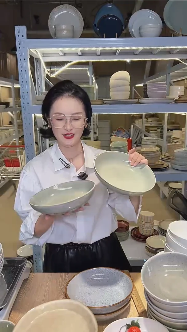 瓷101外贸尾货高温釉下彩陶瓷餐具默认微瑕