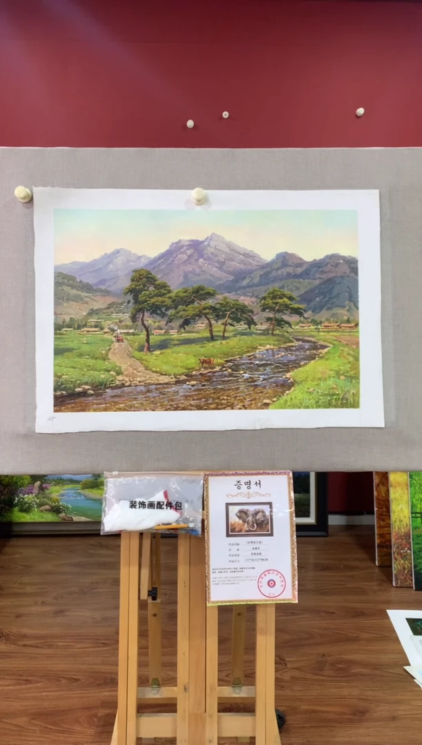 油画【90号】朝鲜原创手绘油画【功勋Ⅰ级画家丨孤品佳作丨顺丰包邮】