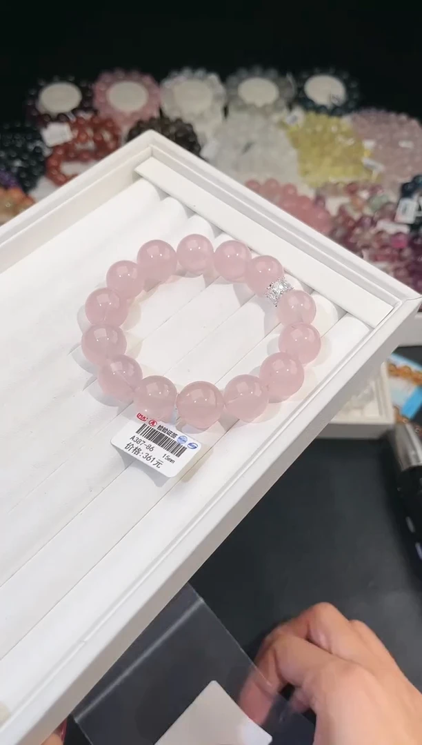 【闪购商品】水晶手链合金多样性发一DIY粉晶
