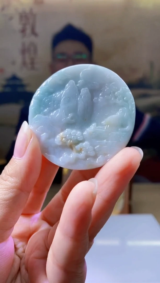 翡翠未镶嵌颈饰LL翡翠吊坠8-06