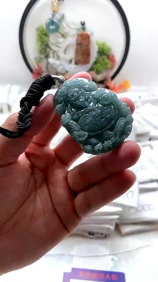 颈饰未镶嵌翡翠财神1