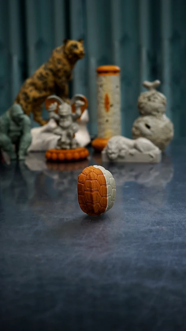 【闪购商品】松花石双色镂空龟甲