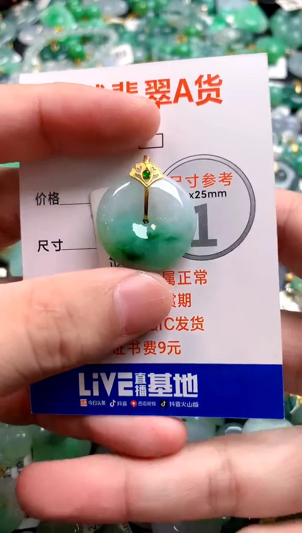 颈饰18K金镶嵌翡翠0801831359
