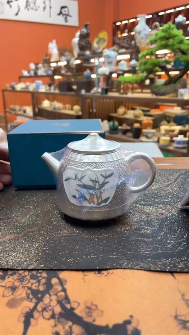 【闪购商品】@@@@@@@@@@手绘竹子银壶+主人杯