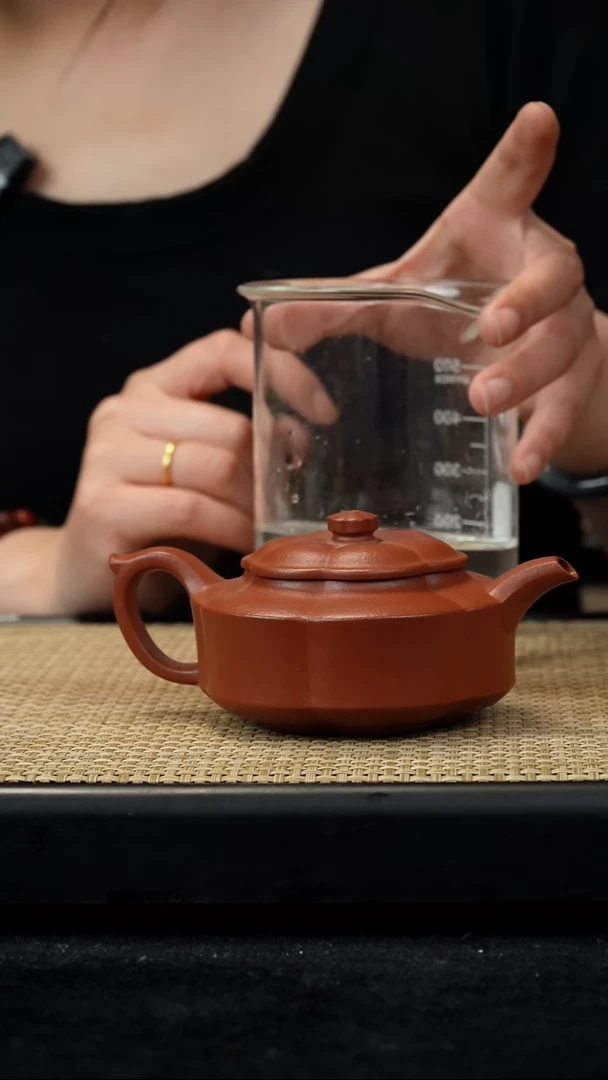 茶壶紫砂生砂筋纹梅花海棠200c