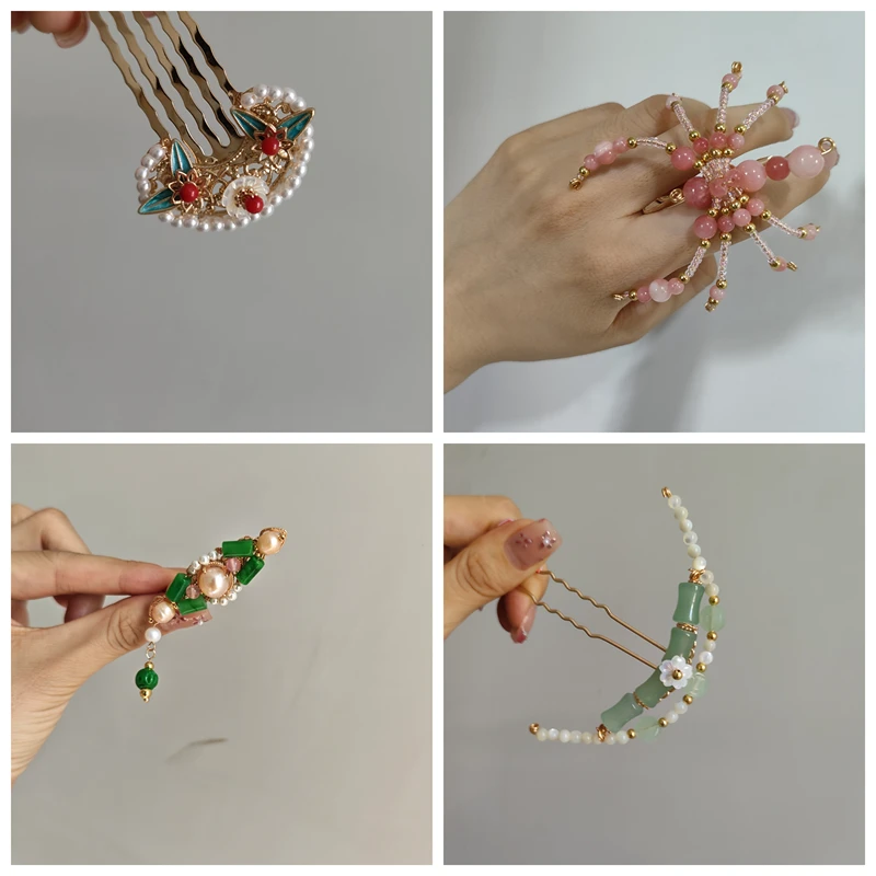 小精灵小确幸蛛喜竹节古风发簪手工日常汉服配饰