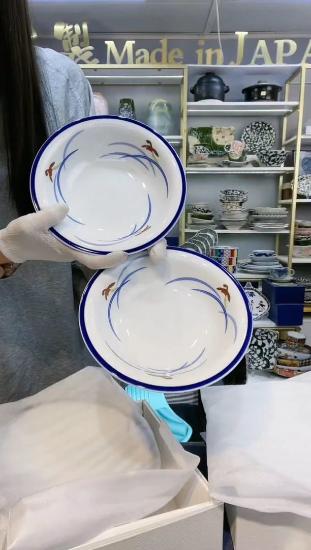 【闪购商品】碗香兰社19深盘2件套2801-2JB7