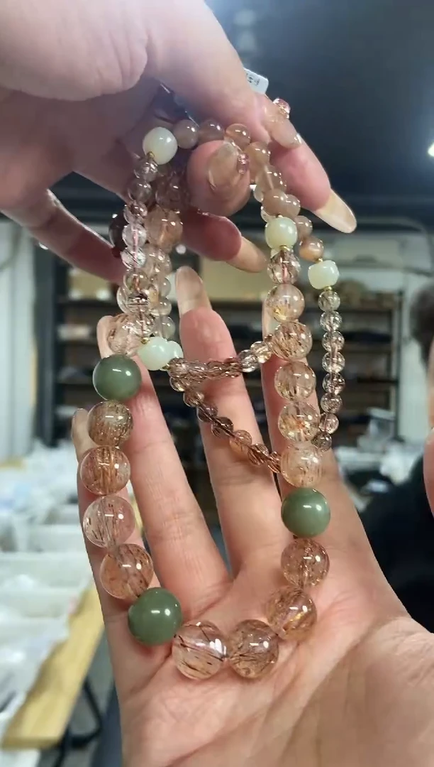 【闪购商品】拉长石项链未镶嵌多样性发其一颜色微差